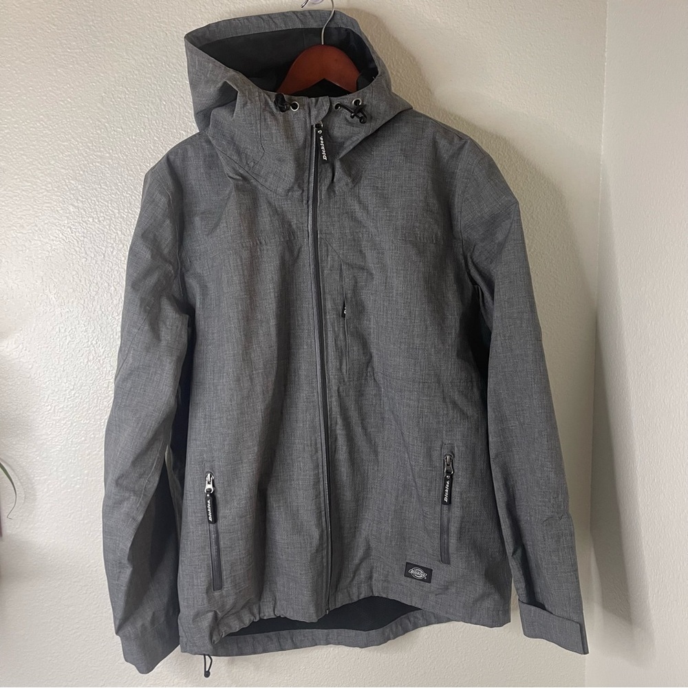 Dickies Men's Size Large Mid Weight Charcoal Windbreaker Jacket